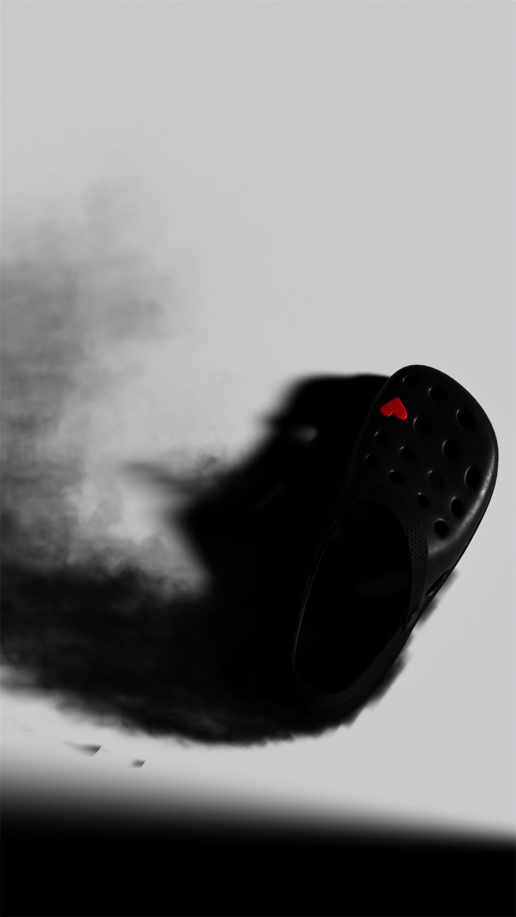 An early smoke simulation, the Croc almost buried in it